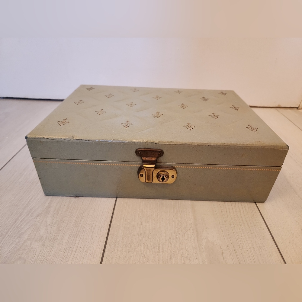 ✨️Vintage 60's Light Green MELE Style Jewelry Box✨️